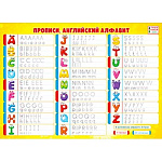 Плакат " Мир поздравлений " 450 А4 Прописи Английский алфавит Ламинация, пиши- стирай