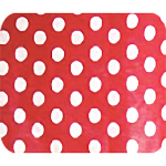 Упаковочная бумага тишью " deVente " 70*50см, Белый горошек на красном фоне, 5 листов, 17г/м2, пластиковый пакет, европодвес