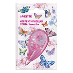Корректирующая лента " deVente " Butterfly 5мм*6м, розовый, регулировка натяжения ленты, картонный блистер, европодвес