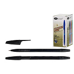 Ручка шариковая " Basir " черная 1,0мм, толщина письма 0,5мм, рифленый держатель, чернила на масляной основе, цвет корпуса- черный