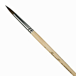 Кисть " Сонет " белка микс круглая №5 короткая ручка пропитанная лаком