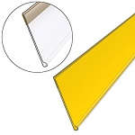 Ценникодержатель полочный самоклеящийся DBR39, длина 1м, желтый