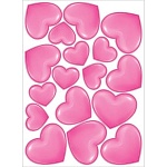 Наклейка " Праздник " 503 Сердца розовые, 243*332мм, пвх
