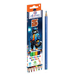 Карандаши цветные деревянные Best Of The Best 06цв " Attomex " М шестигранные, картонная упаковка, европодвес