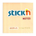 Блок самоклеящийся (стикеры) 76*76мм 100л пастель, оранжевый " Hopax "