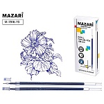 Стержень гелевый " Mazari " 138мм синий 0,5мм, игольчатый пишущий узел, картонная упаковка