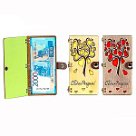 Конверт для денег деревянный (купюрница) " С Днем рождения " Сердца, на кнопке, фигурная вырезка, 165*100*9мм