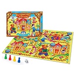 Игра ходилка " Русский стиль " Путешествие по сказке. Теремок, состав: игровое поле, 4 фишки, кубик, правила игры, от 3лет, картонная упаковка 22*32*3см