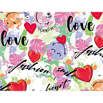 Конверт для подарочного сертификата " Мир поздравлений " 065 Love, 115*90мм, без отделки