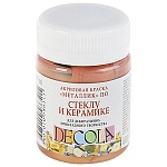 Краска акриловая стекло/керамика " Decola " 50мл бронза