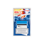 Штамп самонаборный автоматический " Colop " 2-строчный 10*69мм корпус синий, касса