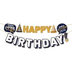 Гирлянда " Открытая планета " 946 Happy Birthday! Сегодня можно все, длина 3м, без отделки, на ленте, без текста