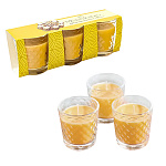 Набор ароматизированных свечей в стакане " РСМ " Молоко-мед, 55*40мм, время горения 10часов, 3шт, в картонной упаковке