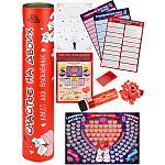 Игровой набор " Миленд " Квест по поиску подарка. Счастье на двоих, в наборе: листы с заданиями, игровое поле, краска для отпечатков пальцев, плакат для современного творчества, хлопушка