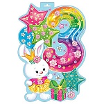 Плакат фигурный " Мир открыток " 0-25 А3 3 года Зайка