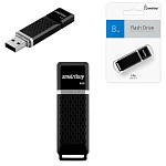 Флеш-диск " SmartBuy " 8GB Quartz черный USB 2.0