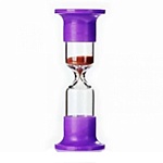 Часы песочные 3 минуты 110*20мм, наполнитель- кварцевый песок, картонный блистер, европодвес