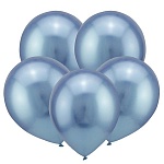 Шар латексный " Браво " зеркальный 12"/30см Mirror синий