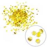 Глиттер " Браво " блестки лазерный золотой 2,5мм 100гр