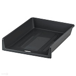 Лоток для бумаг горизонтальный пластиковый " Стамм " Базис, черный