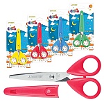 Ножницы детские "deVENTE. Cosmo" 13см, пластик.кольца, в чехле