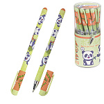 Ручка шариковая " Bruno Visconti " HappyWrite.Kawaii Animaks.Мишка, синяя 0,5мм, толщина письма 0,38мм, пластиковый корпус, покрытие soft-touch, цвет корпуса - ассорти multicolor, металлический наконечник, колпачок с клипом, сменный стержень, пластиковый 