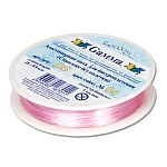 Спандекс " Gamma " №04 d=1мм 18м бело-розовый, без оплетки, резина