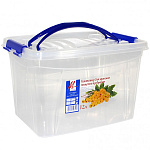 Контейнер пластиковый для пищевых продуктов, с ручкой, 12л " Милих "