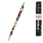 Ручка подарочная шариковая автоматическая " Bruno Visconti " Felicita, Пионы, синяя 0,7мм, толщина письма 0,5мм, металлический корпус, покрытие прозрачный лак, цвет корпуса - multicolor, металлический наконечник, металлический клип, подарочная упаковка