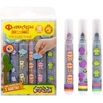 Фломастеры " Каляка-Маляка " 18цв трехцветные, смываемые, на водной основе, принт на корпусе, трехгранные, вентилируемый колпачок, картонная упаковка, европодвес