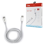 Кабель сетевой Type-C - Type-C " Mirex " BC-020 белый, круглый, 1м, 3,6А, ПВХ