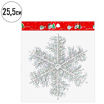 Ёлочное украшение " KWELT " Снежинки 25,5см, 2шт в упаковке, пластик