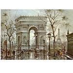 Постер магнитный 240*300мм " Осенний Париж " Винил, европодвес