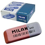 Ластик " Milan " каучуковый, комбинированный, для стирания чернил и графита, 52*19*8мм
