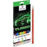 Карандаши " Attomex " Turbo 12цв шестигранные, пластиковые, картонная упаковка, европодвес