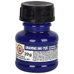 Тушь " Koh-i-Noor " 20г синяя акриловая плакатная