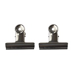 Набор зажимов для бумаги " Сонет " 2шт 75мм, металл, пакет