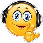 Украшение на скотче " Праздник " 190 Смайл, 196*196мм, вспененный скотч, глянцевый УФ-лак