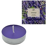 Свеча чайная ароматизированная " РСМ " 9шт Лаванда, 39*12,5мм время горения 3-4часа, картонная упаковка