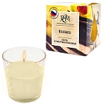 Свеча ароматизированная в стакане " РСМ " Ваниль, 130*78,5мм, время горения 30часов, гланцевая картонная коробка