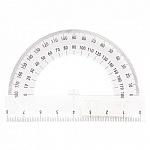 Транспортир 180гр. 8 см пласт. Прозрачный