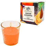 Свеча ароматизированная в стакане " РСМ " Зимний мандарин, 130*78,5мм, время горения 30часов, гланцевая картонная коробка