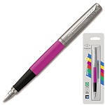Ручка подарочная перьевая " Parker " Jotter Originals Magenta CT, 2 картриджа синего/черного цвета, 1мм, перо-нержавеющая сталь, цвет корпуса-фиолетовый/серебристый, материал корпуса- пластик, блистер, европодвес