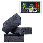 Губка для посуды " Master Fresh " 5шт 100*69*30мм, bubble-поролон, черные