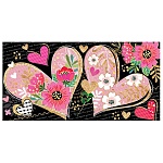 Конверт для денег " Мир открыток " 2-17 Без названия- Сердечки, 165*854мм, фольга