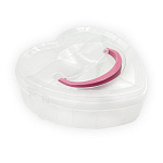 Контейнер пластиковый, 4 секции, 15*15,5*5см, Сердце " Tukzar "