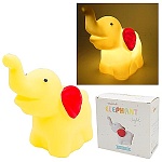 Ночник " KWELT " 14см Слоник, светодиодный, пластик, ассорти, батарейки в комплекте, картонная упаковка 15*7*14см