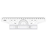 Линейка-рейсшина " Стамм " 22см металлический ролик, картонная упаковка