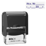 Штамп стандартный " Colop " Исход.N дата, цвет корпуса черный, Printer C20