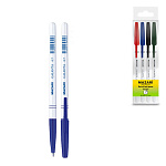 Набор шариковых ручек " Mazari " Galanta 0,7мм 4цв, сменный стержень 140мм, корпус пластиковыйй белый, ПВХ, европодве